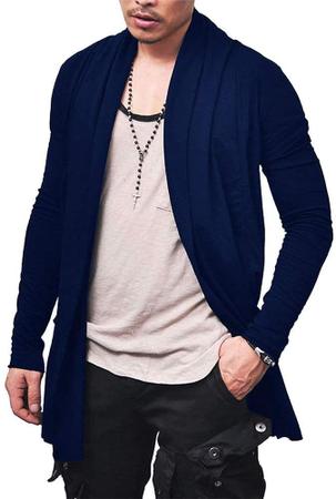 Cardigan Masculino Estilo Slim Confort vel Sobretudo Blazer SLIM