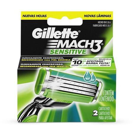 Imagem de Carga para Aparelho de Barbear Gillette Mach3 Sensitive 2 Unidades