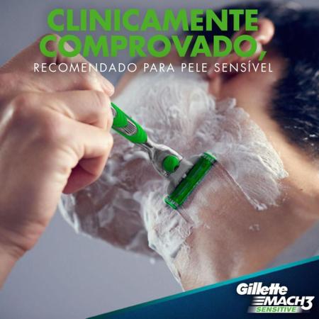 Imagem de Carga para Aparelho de Barbear Gillette Mach3 Sensitive - 4 unidades