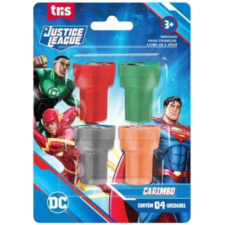 Carimbo Autotintado Lavável - Liga Da Justiça - 4 Uni - Tris Imagem de Carimbo Autotintado Lavável - Liga Da Justiça - 4 Uni - Tris