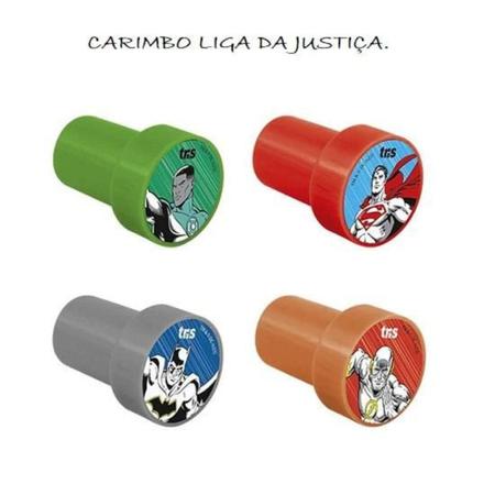 Carimbo Autotintado Lavável - Liga Da Justiça - 4 Uni - Tris Imagem de Carimbo Autotintado Lavável - Liga Da Justiça - 4 Uni - Tris