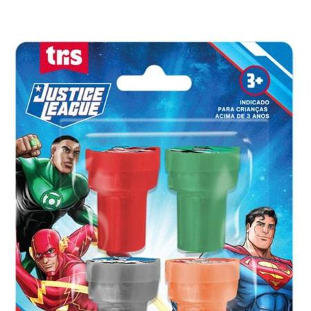 Carimbo Autotintado Lavável - Liga Da Justiça - 4 Uni - Tris Imagem de Carimbo Autotintado Lavável - Liga Da Justiça - 4 Uni - Tris