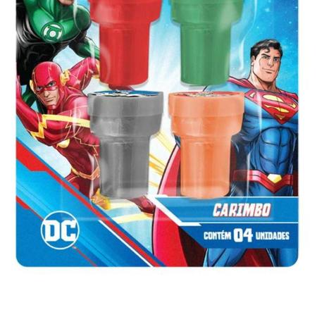 Carimbo Autotintado Lavável - Liga Da Justiça - 4 Uni - Tris Imagem de Carimbo Autotintado Lavável - Liga Da Justiça - 4 Uni - Tris