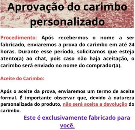 Imagem de Carimbo para Brigadeiro Personalizado com Nome 1 unidade- Informar nome do carimbo.