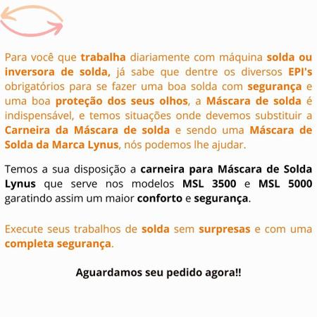 Imagem de Carneira P/ Mascara De Solda Automática Lynus Catraca Regulável