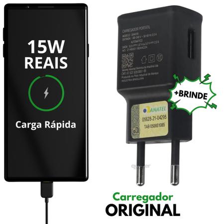 Imagem de Carregador 15w Turbo Tipo C Original Samsung A03s Preto