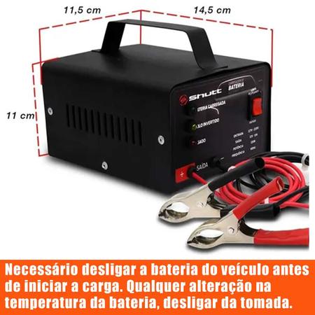 Imagem de Carregador Bateria Automotivo Para Quadriciclo Shutt Bivolt 12V 5A 60W Com Led Auxiliar Partida