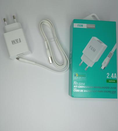 Imagem de Carregador completo Micro USB 2 USB FAM