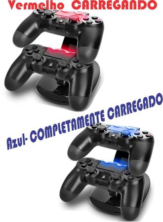 Imagem de Carregador controle base duplo carrega 2 controles play4