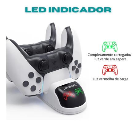 Imagem de Carregador Controle PS5 Dualsense Usb Estação Dock Carregamento Horizontal DOBE