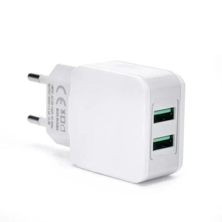 Imagem de Carregador de celular bivolt 2 USB cabo TipoC Carga Rápida Universal 