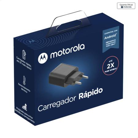 Imagem de Carregador de Parede Rapido Motorola 10W - Usb-A sem Cabo - Moto C Plus, E4, E4 Plus, E5, E5 Play, E6 Play, E6 Plus, E6s,  E6i, E7, E7 Power,  E7 Plus