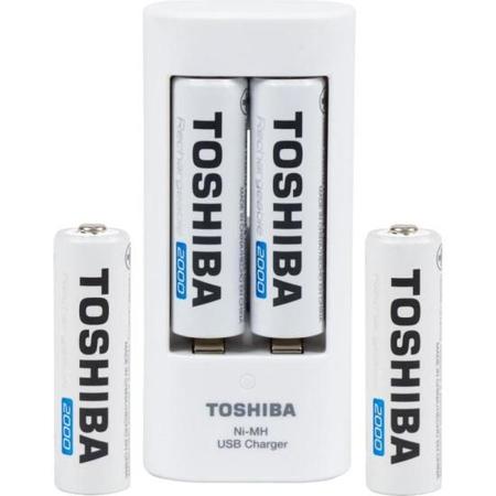 Imagem de Carregador de Pilha USB TNHC-6GME4 CB (C/4 Pilhas AA 2000 MAh) Toshiba F002