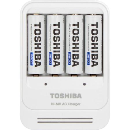 Imagem de Carregador de Pilhas Recarregáveis Toshiba AA e AAA Acompanha 4 Pilhas AA