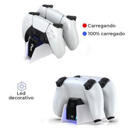 Carregador Controle Playstation 5 Duplo Dualsense Led Ps5 em