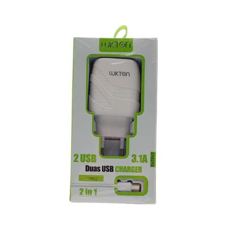 Imagem de Carregador Fast Charge 20W Tipo C Com 2 Entradas USB Para Celular 3.1A