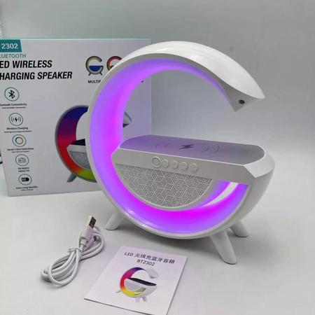 Imagem de Carregador Indução Luminária Led Caixa De Som G Speaker Booglee