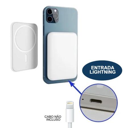 Carregador Indução Sem Fio Portátil Magnética Powerbank Compatível com  iPhone 11, 12, 13, 12 Pro, 13 Pro, 12 Pro Max, 13 Pro Max, 14, 14 Pro Max -  NOVA - Carregador Portátil - Magazine Luiza