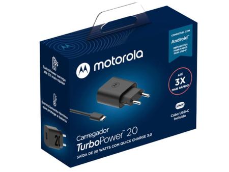 Imagem de Carregador Motorola Turbo Power Moto G60 20w - Usb-c
