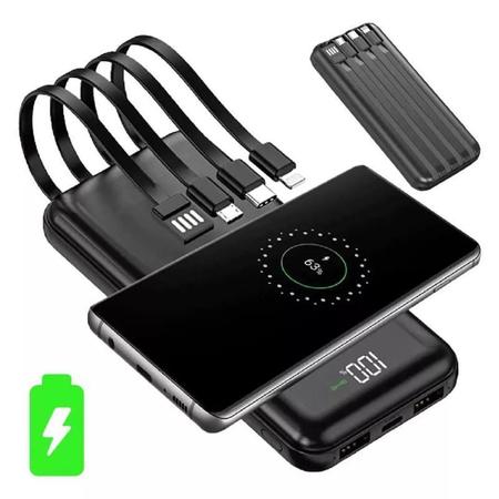 Imagem de Carregador Móvel Portátil Power Bank 10000Mah Cor Preto