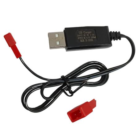 Carregador Para Drone E99 Bateria L tio Usb Cabo P Jst 20 sm