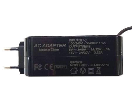 Fonte Carregador USB-C 20v 3.25a 65w Usb Type-c Usb-c