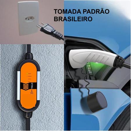 Imagem de Carregador Portátil Para Carro Elétrico 16a 3.5kw Tipo 2 110-220 Bivolt Iec62196 M21