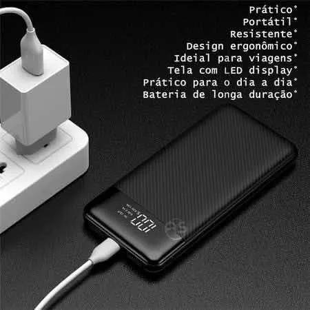 Imagem de Carregador Portatil Power Bank 20000mah Visor Digital Pineng