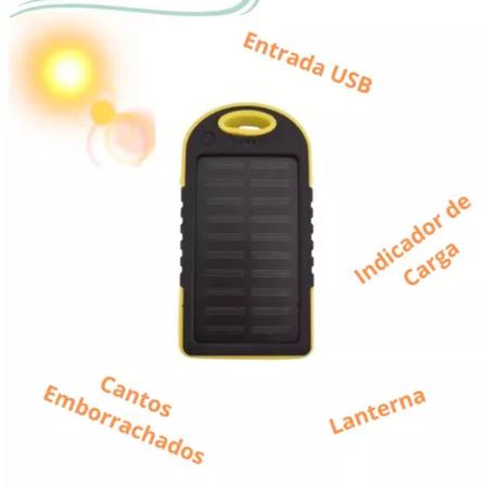 Imagem de Carregador Portátil Solar e USB 38.000mAh  Bateria Dupla