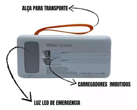 Imagem de Carregador Portatil Turbo Power Bank 50000mah Original C/ Nf