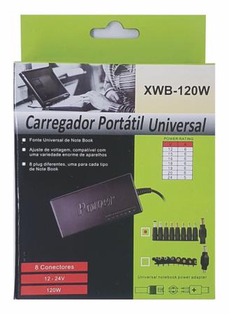 Imagem de Carregador Portátil Universal Para Notebook Xwb-120w