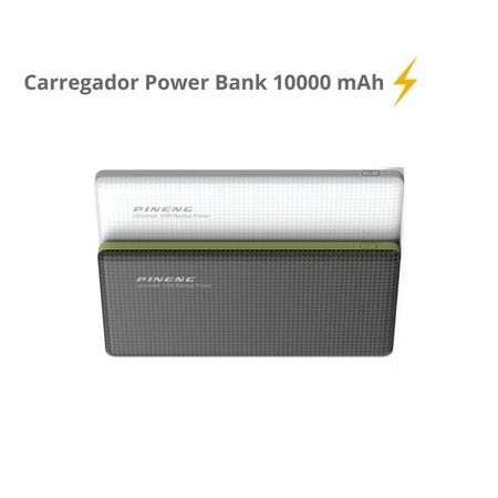 Imagem de Carregador Power Bank 10000 mAh Com Cabo V8 Compatível com Think LG K10/ K10TV / K11/ K12/ K8/ K4/ K9/ Q6/ Q+