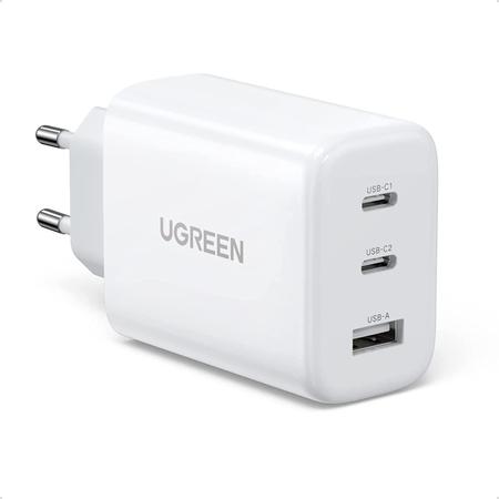 Imagem de Carregador Rápido 65W Gan Ugreen 2 Usb-C 1 Usb-A Portátil