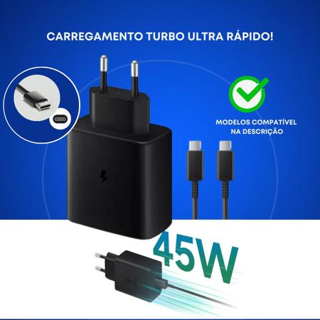 Imagem de Carregador Rapido Para Samsung Galaxy Note 10+ S20 Ultra 45w