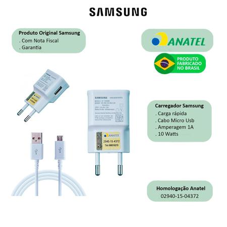 Imagem de Carregador Samsung Galaxy A03 A10 A10s A02 A01 Original