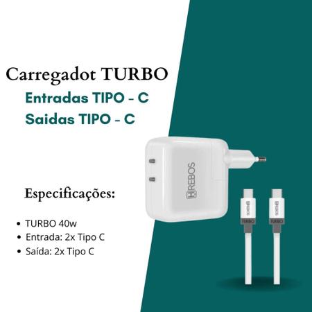 Imagem de Carregador turbo 40w para Samsung S9 S10 S20 S21 S22 S23