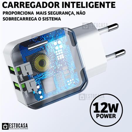 Imagem de Carregador Turbo Celular Smartphone Usb Cabo Kaidi Original e Cabo Micro USB