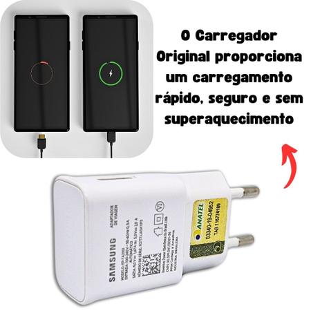 Imagem de Carregador Turbo Samsung USB C 15W A21s A31 A32 S9 S10 S20