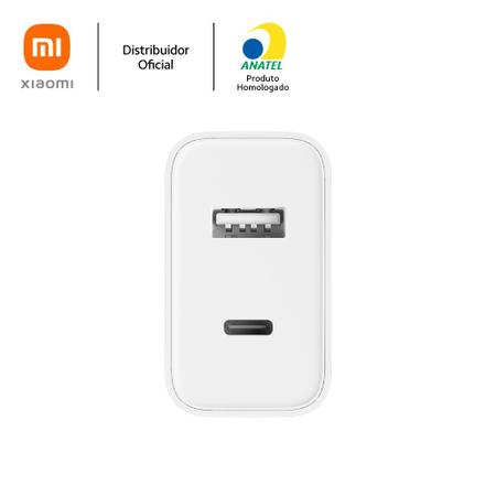 CARREGADOR XIAOMI USB/USB-C SAIDA DUPLA - CARREGADOR XIAOMI USB