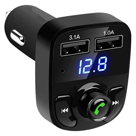 Imagem de Carregador Veicular Fm Transmissor Mp3 Bluetooth Rádio Carro