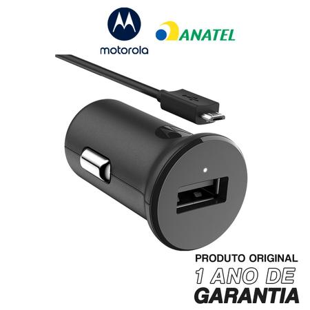 Imagem de Carregador Veicular Motorola Turbo Power 18w - Cabo Micro Usb Preto - Moto E5 Plus, G4 Plus, G5 Plus, G6 Play, E7 Plus, G4 Play, G5, G8 Power Lite