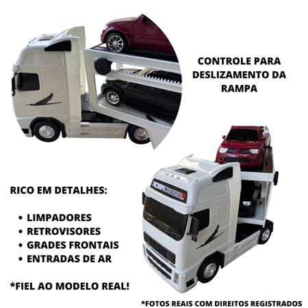 Carreta Brinquedo Cegonha Gigante Fh12 Roma 80cm Escala 1/29 - SHOPBR -  Caminhões, Motos e Ônibus de Brinquedo - Magazine Luiza