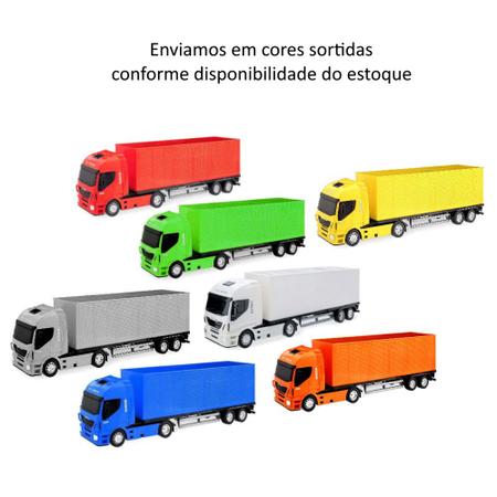 Carreta de Brinquedo Iveco Caminhão com Baú Abre Realista