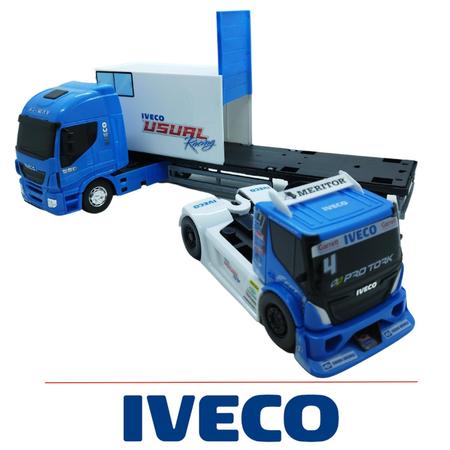 Caminhão Brinquedo Carreta Báu Iveco Hi Way Miniatura Usual - R$ 67