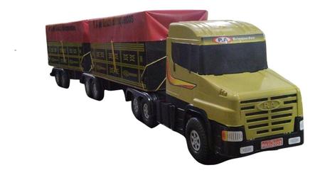 Carreta Scania Bi-trem Madeira Brinquedo Infantil 1,15 Metro em Promoção na  Americanas