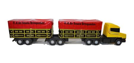 Carreta Scania Bi-trem Madeira Brinquedo Infantil 1,15 Metro em Promoção na  Americanas