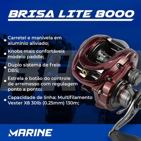 Imagem de Carretilha Marine Sports Nova Brisa Lite GTO 8000 SHIL Esquerda