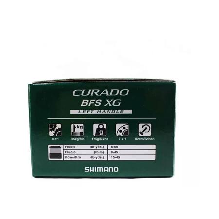 Carretilha Shimano Curado BFS XG Esquerda 8.2:1 drag: 3,5Kg Rol 7+1 Imagem de Carretilha Shimano Curado BFS XG Esquerda 8.2:1 drag: 3,5Kg Rol 7+1