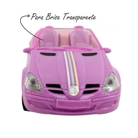 Imagem de Carrinho Barbie de Controle Remoto Conversível Rosa Viajante Fashion Driver