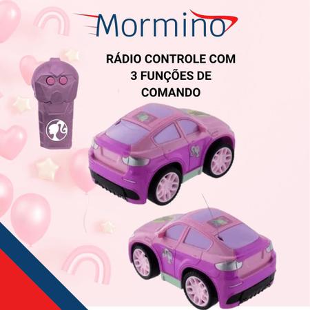 Carrinho de Controle Remoto Barbie Style Machine 3 Funções Candide Rosa